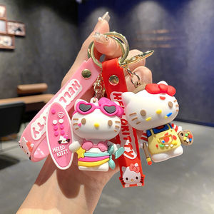 ขายด่วน พวงกุญแจจี้เล็กน่ารักลายการ์ตูนแมวสไตล์เกาหลี พิมพ์ UV วัสดุ PVC ยางนิ่ม ของขวัญสำหรับคู่รัก กระเป๋านักเรียน ขายส่ง - Product Image 2