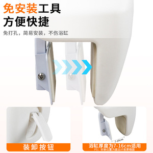 Pulse Health Bathtub <b>Grab</b> <b>Bar</b> Single-hole Plastic Anti-slip Safety Handle For Seniors Home Bathroom Use - Product Image 3