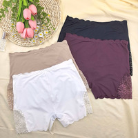 Culottes sans couture à bord festonné, style boxer, en dentelle latérale, douces et extensibles, idéales pour robes moulantes et tenues de yoga – Prix direct usine OEM
