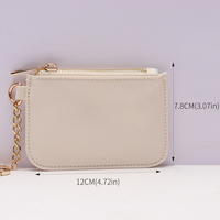 Petite bourse à monnaie en polyester avec fermeture éclair, mini portefeuille, porte-cartes, sac à monnaie, pochette à monnaie unisexe, mignonne, portable, de haute qualité, tendance