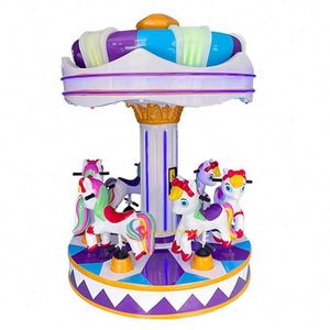 New Outdoor Horse Carousel with 6 Seats for Amusement Parks & Shopping Malls Family-Friendly Fiberglass Ride - Product Image 4