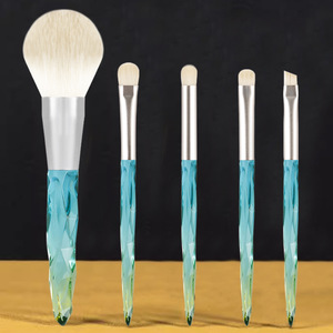 Cangzhou Makeup Brush Set 5pcs Synthetic Fiber Acrylic Handle Foundation <b>Blending</b> Eyeshadow Powder Brush Set - Product Image 1