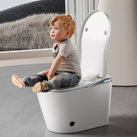 WC intelligent à montage au sol, mode enfant intelligent, certifié CE CUPC, sanitaire de salle de bain, automatique, monobloc