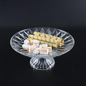 Platos de pastel de vidrio transparente al por mayor populares con bases platos de ensalada de vidrio de <span class=keywords><strong>cristal</strong></span> platos de postre de pastel multifuncionales - Product Image 4