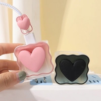 Coque de chargeur en silicone souple à couleur dégradée 3D pour Iphone 14 13 Pro 18w 20w Tête de chargeur Housse de protection de câble