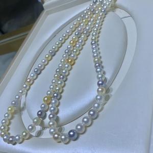 Collar de Perlas de Agua Dulce Naturales, Casi Redondas, con Luz Intensa, Simple y Elegante, para el Día de la Madre - Product Image 1