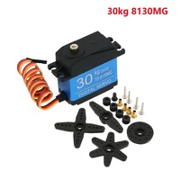 Servo Numérique Étanche 20KG 25KG 30KG 35KG 180 Degrés à Couple Élevé avec Engrenages Métalliques et Palonnier 25T pour Voiture Camion Hélicoptère RC