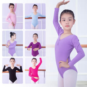 ชุดฝึกซ้อมเต้นมืออาชีพสำหรับเด็กผู้หญิง แขนยาว ชุดสอบเกรดบัลเลต์ พร้อมเลโอตาร์ดและกระโปรง อายุ 2 ถึง 12 ปี - Product Image 1