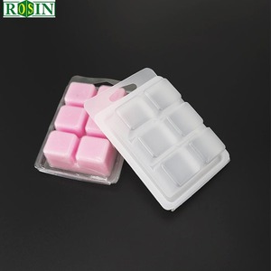 Packaging Candle Clamshell Box In-stock Frosted Opaque Plastic Blister Wax Melt PET Accept