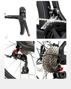Vélo de montagne en carbone, Gravel, 1x11 vitesses, freins à disque hydrauliques, roues en aluminium 700x40C, axe traversant, <span class=keywords><strong>selle</strong></span> confortable, étanche, ordinaire - Product Image 3