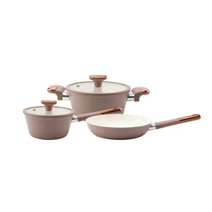 Ensemble de casseroles en céramique de haute qualité, <span class=keywords><strong>induction</strong></span>, 5 pièces, nouveaux arrivages, ensembles de casseroles en aluminium antiadhésifs - Product Image 2