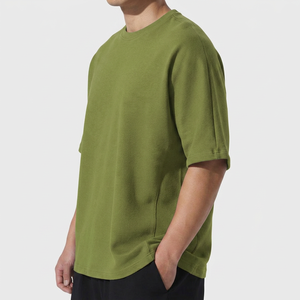 Camiseta Oversize para Hombre, Algodón Grueso, Corte Holgado, Cuello Redondo, Manga Corta, Estilo Urbano Informal, Tejido Suave de Primera Calidad - Product Image 5