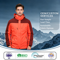 Veste d'extérieur unisexe 3 en 1 coupe-vent et imperméable, nouvelle collection hiver, vêtements de randonnée, col à capuche, fermeture éclair, grandes tailles pour hommes et femmes