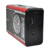 ELETREE Meier M-U4 Jam Tangan Kuarsa Analog, Nirkabel Portabel, Lampu Senter FM AM SW 4 Band Radio