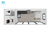 Vente chaude : Maison préfabriquée conteneurisée, Villa capsule, Cabane Apple, Villa compacte pour l'extérieur, facile à assembler, avec 3 chambres
