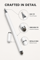 Pena Stylus Logo Kustom, OEM 2-in-1 Ujung Disk & Ujung Mesh Pena Kapasitif Pasif, Universal untuk iPad iPhone Tablet Android, Langsung dari Pabrik
