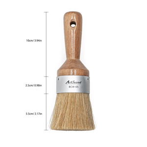Artsecret 1 <span class=keywords><strong>pinceau</strong></span> à craie et cire, grande taille, poils ronds, pour <span class=keywords><strong>peinture</strong></span> à l'huile, décoration intérieure, outil de <span class=keywords><strong>peinture</strong></span> et de cirage DIY BCW-05 - Product Image 5