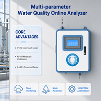 Analisa Kualitas Air Multi-Parameter Online, Pengukur Kekeruhan Air Minum, Klorin Sisa, pH, EC, TDS, Sensor Monitor RS485 Modbus