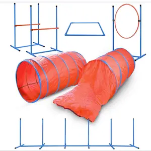 Custom Hot-selling Dog Agility Training Equipment Tunnel Poles Hurdles Exercise Pet Obstacle Course Agility Pet Training Set