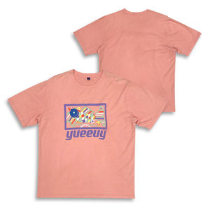 Magliette all'ingrosso con Logo in cotone ricamato e Design <span class=keywords><strong>viola</strong></span> con motivo di stampa personalizzato - Product Image 3