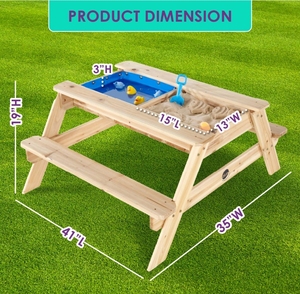 <span class=keywords><strong>Table</strong></span> et chaises de pique-nique d'extérieur en gros, <span class=keywords><strong>table</strong></span> de pique-nique en bois, <span class=keywords><strong>bac</strong></span> <span class=keywords><strong>à</strong></span> <span class=keywords><strong>sable</strong></span>, <span class=keywords><strong>table</strong></span> de jeu d'eau pour enfants, <span class=keywords><strong>table</strong></span> de jeu pour enfants - Product Image 3