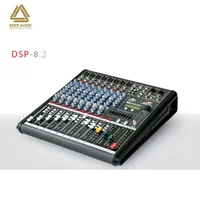 Table de mixage audio professionnelle DSP-12.2 à 12 canaux avec entrées USB/XLR, sorties XLR, surveillance stéréo/mono, amplificateur push-pull