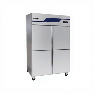 Congélateur commercial double porte en acier inoxydable pour cuisine d'hôtel, équipement de réfrigération vertical à double température, dégivrage manuel - Product Image 1
