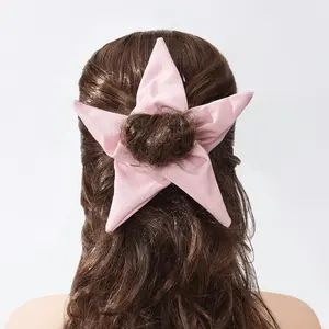 High Quality Hair Scrunchies for Women Ladies Pink Starfish Hair Ties Wholesale New Fashion Accessories