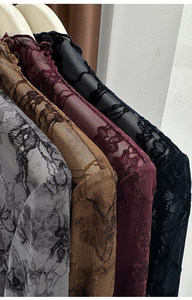 Maglietta intima da <span class=keywords><strong>donna</strong></span> in pizzo con maniche lunghe, collo alto, traforata, adatta per lavoro, appuntamenti, spostamenti quotidiani - Product Image 5