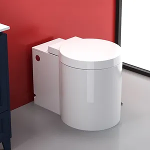 Pie de inodoro sin tanque de agua, sifón electrónico, empotrado, baño moderno de tamaño pequeño, WC de color, nuevo diseño