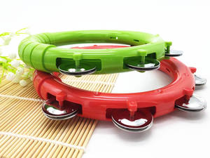 Instrumentos musicales de percusión para niños Tamborin, agitador de ritmo de desarrollo, tambor de percusión de mano, juguetes a la venta - Product Image 3