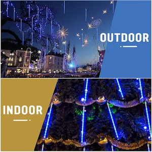 Solar Led Christmas Lights Solar Meteor Shower Lights For Indoor Outdoor Festival Decoration