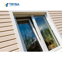 Estilo moderno Precio de fábrica Personalizado Insonorizado Triple Low-e Glass UPVC Tilt Turn Windows para dormitorio Rejilla a prueba de viento