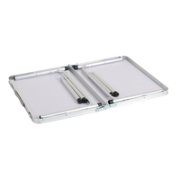 Table pliable réglable en hauteur, ultralégère, blanche, pour activités de plein air, camping, pique-nique, plage, etc.