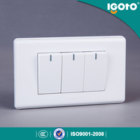 Interruptor de Luz de Pared Eléctrico de 3 Vías y 3 Grupos, Tipos de Iluminación Eléctrica, Garantía de 10 Años, Fábrica