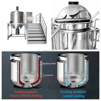 Équipement de mélange alimentaire 500L 1000L 316L, réservoir de mélange pour houmous et pâte de soja, mélangeur homogénéisateur à cisaillement élevé