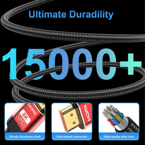 8K 60hz 4K 120Hz <span class=keywords><strong>HD</strong></span> गोल्ड प्लेटेड HDMI से HMDI केबल मोविल एक टीवी वीडियो वायर HDMI केबल 3D Cavo 1M 2M 3M 5M काबो 2.1 HDMI केबल - Product Image 4