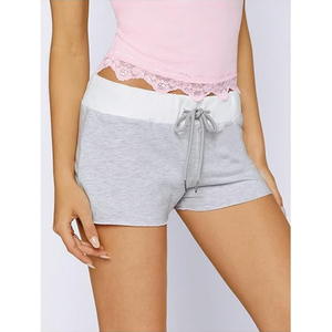 Pantaloncini Corti Estivi di Alta Qualità con Grafiche Personalizzate a Vita Bassa in Cotone per Allenamento e Sport per Donne - Product Image 4
