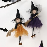 Fabricant fournissant des décorations de fête d'Halloween Pendentif fantôme Balai Poupée de sorcière Accessoires de festival