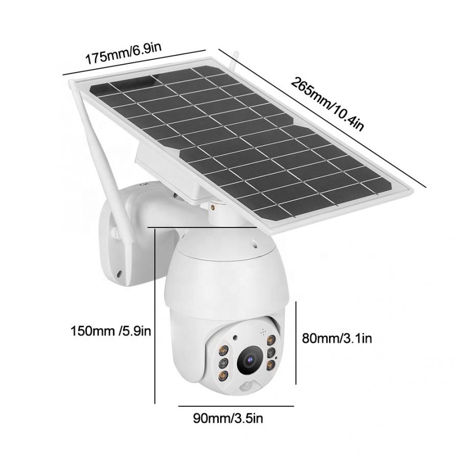 Беспроводная уличная домашняя ptz-камера видеонаблюдения на солнечной батарее, 4G LTE