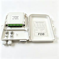 Caja de Distribución de Fibra Óptica de 2 Entradas y 8 Salidas, Equipo FTTH, Caja Terminal de Fibra Óptica NDP/ODB/FDB, Caja Divisora de Fibra Óptica ODP