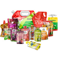 Pochette de jus debout 100ml 200ml 500ml personnalisée Pochettes de boisson en plastique avec bec verseur écologique