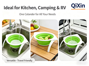 Passoire <span class=keywords><strong>pliable</strong></span> en plastique, <span class=keywords><strong>panier</strong></span> égouttoir <span class=keywords><strong>pliable</strong></span> pour évier, sans BPA, écologique pour ustensiles de cuisine, personnalisation OEM - Product Image 2