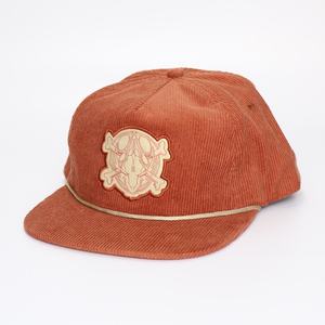 Casquettes Snapback en velours côtelé avec logo personnalisé tissé, 5 panneaux, non structurées - Product Image 4