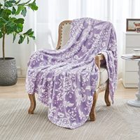 Usine En Gros Jacquard Couverture En Peluche Léger 100% Polyester pour La Décoration Intérieure De Noël Hiver-Petit Adulte Jeter Couverture