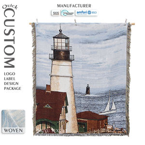 Maßgefertigte Outdoor-Camping-Reisedecke mit Quasten Gewebtes Muster Festival-Sofa-Bettüberwurf Wurfdecke - Product Image 1