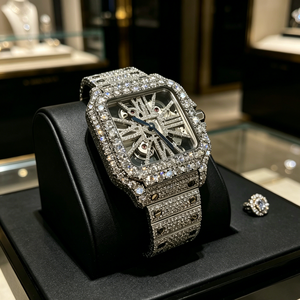 Trends Products 2026 Luxury Men's Moissanite <b>Mechanical</b> <b>Watch</b> Hollow-out Design <b>Mechanical</b> <b>Watches</b> Tested by diamond tester - Product Image 1