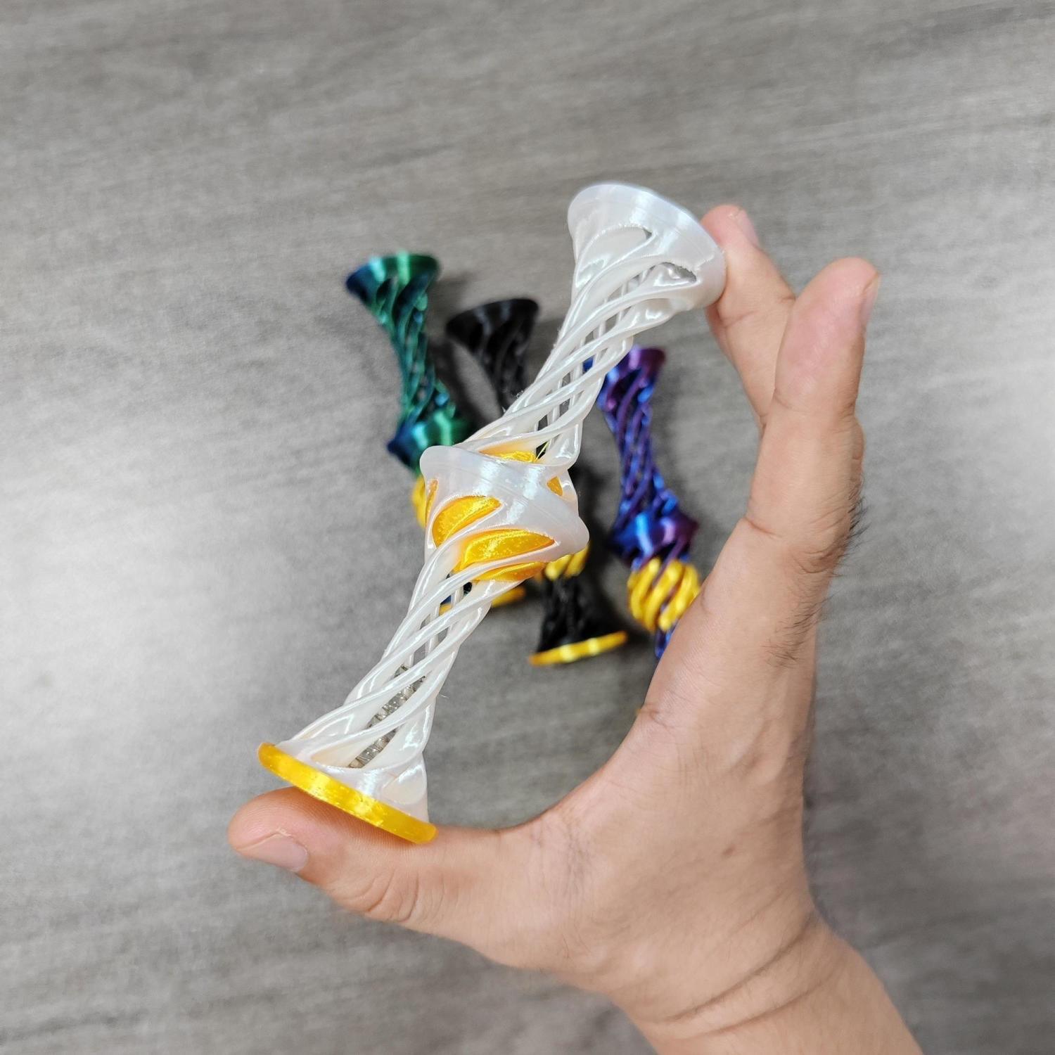 3D Printed Spiral Cone Fidget Spinner Funny Desk Plastic ABS Toy Stress Relief Impossible Cone Desktop Deco Custom