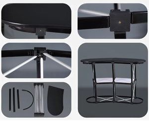Aluminum pop up <strong>Table</strong> <strong>Display</strong> Counter Portable Tasting Stand Foldable Reception Desk Promotion <strong>Tables</strong> for Event Exhibitions - Product Image 6
