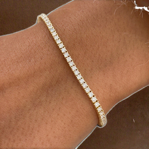 Pulsera de tenis de moissanita de 2/3/4/5/6.5mm, plata S925, color D, VVS, chapada en oro de 18K, joyería hip hop unisex con incrustaciones, certificada GRA - Product Image 3